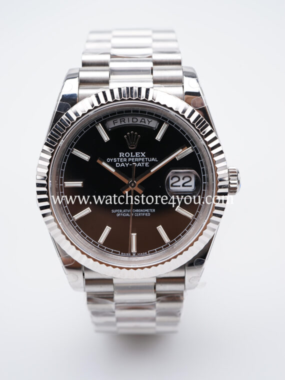 Rolex DayDate Black Dial White Gold 40MM BP