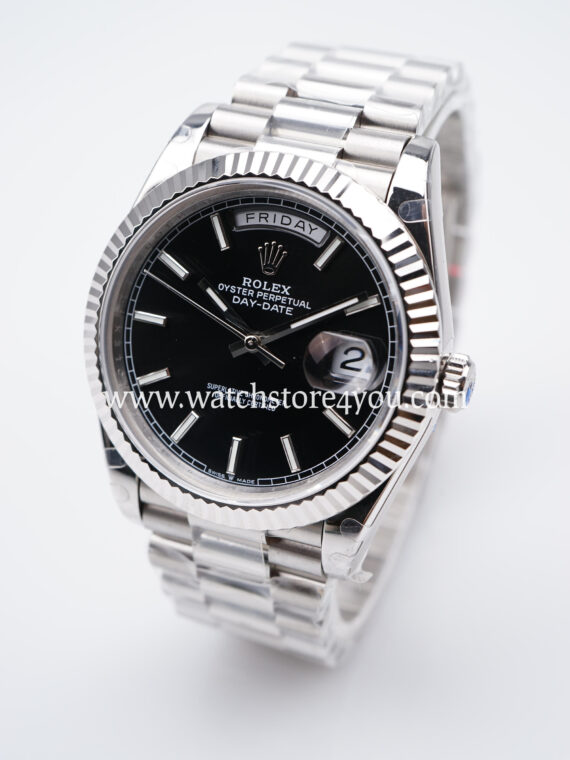 Rolex DayDate Black Dial White Gold 40MM BP