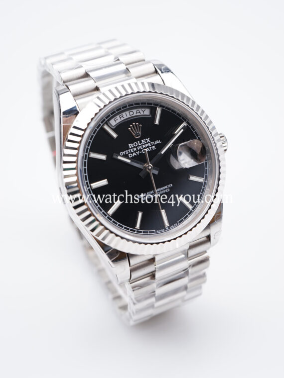 Rolex DayDate Black Dial White Gold 40MM BP