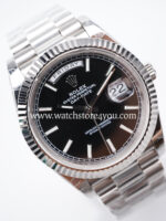 Rolex DayDate Black Dial White Gold 40MM BP