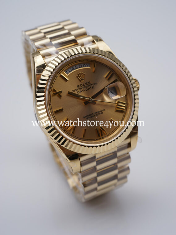 Rolex DayDate Champagne Roman Dial Yellow Gold 40MM BP