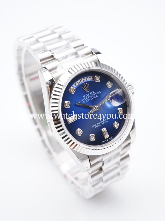 Rolex DayDate Blue Ombre Dial White Gold 36MM BP