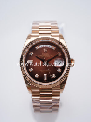 Rolex DayDate Brown Ombre Dial Rose Gold 36MM BP