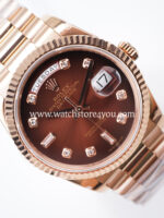 Rolex DayDate Brown Ombre Dial Rose Gold 36MM BP