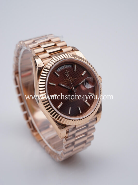 Rolex DayDate Brown Hive Dial Rose Gold 40MM BP