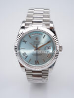 Rolex DayDate Ice Blue Roman Dial Platina 40MM BP