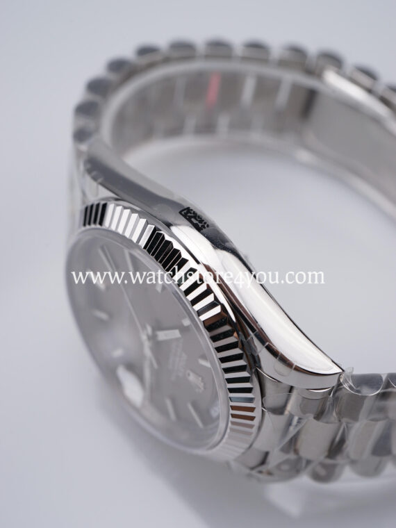 Rolex DayDate Rhodium Grey Dial White Gold 40MM BP