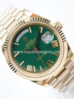 Rolex DayDate Green Roman Dial Yellow Gold 40MM BP