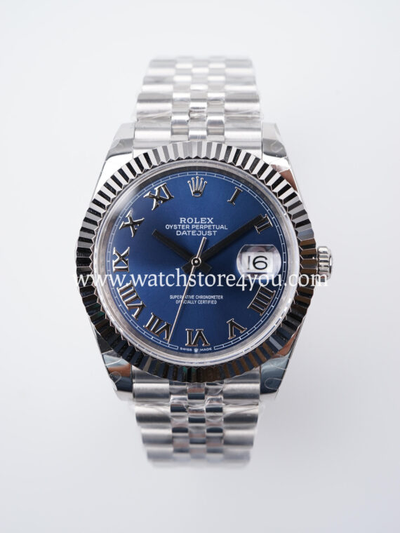 Rolex DateJust Azzuro Blue Dial Fluted Jubilee 41MM BP