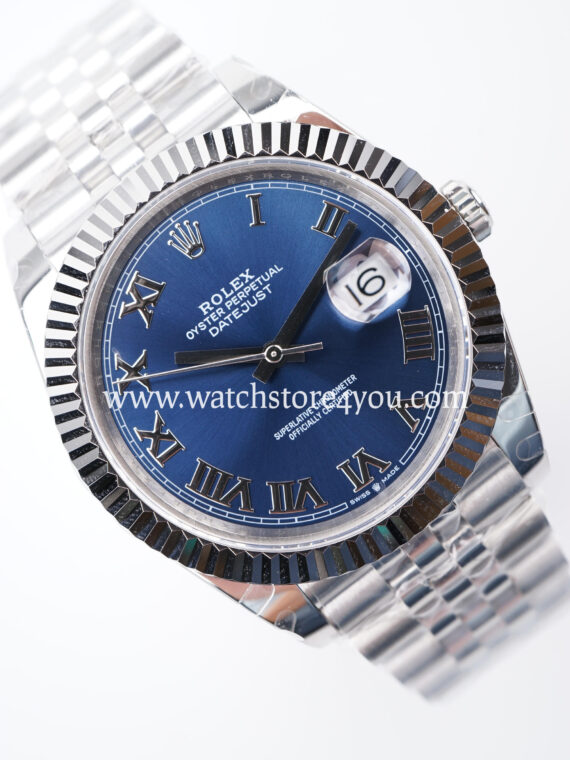 Rolex DateJust Azzuro Blue Dial Fluted Jubilee 41MM BP