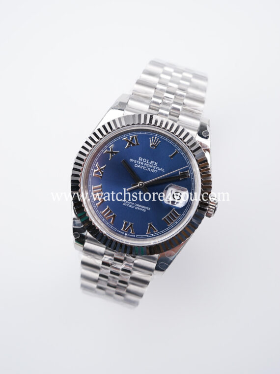 Rolex DateJust Azzuro Blue Dial Fluted Jubilee 41MM BP