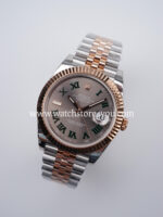 Rolex DateJust Wimbledon Dial Fluted Jubilee Bi Color Rose Gold 41MM BP