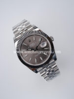 Rolex DateJust Rhodium Grey Dial Fluted Jubilee 41MM BP