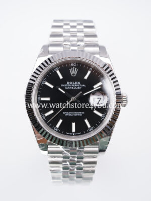 Rolex DateJust Black Dial Fluted Jubilee 41MM BP