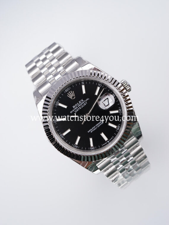 Rolex DateJust Black Dial Fluted Jubilee 41MM BP