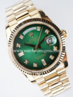 Rolex DayDate Green Ombre Dial Yellow Gold 36MM BP