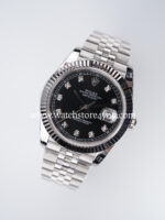 Rolex DateJust Black Diamond Dial Fluted Jubilee 41MM BP