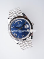 Rolex DayDate Blue Roman Dial White Gold 40MM BP