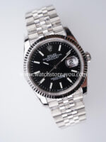 Rolex DateJust Black Dial Fluted Jubilee 36MM BP