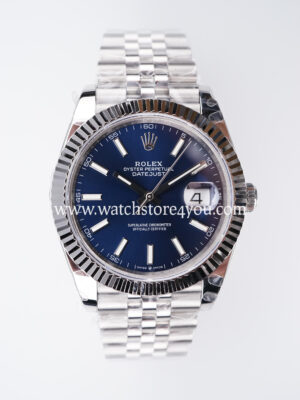 Rolex DateJust Blue Dial Fluted Jubilee 41MM BP