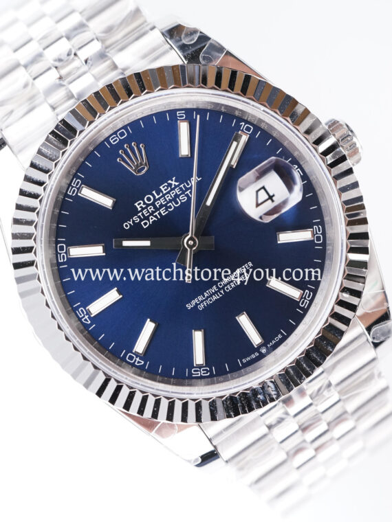 Rolex DateJust Blue Dial Fluted Jubilee 41MM BP