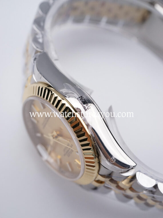 Rolex DateJust Champagne Dial Fluted Jubilee Bi Color Yellow Gold 31MM BP