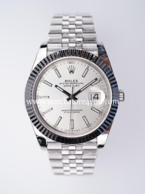 Rolex DateJust Silver Dial Fluted Jubilee 41MM BP