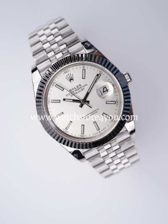 Rolex DateJust Silver Dial Fluted Jubilee 41MM BP