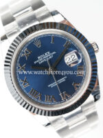 Rolex DateJust Azzuro Blue Fluted Oyster 41MM BP