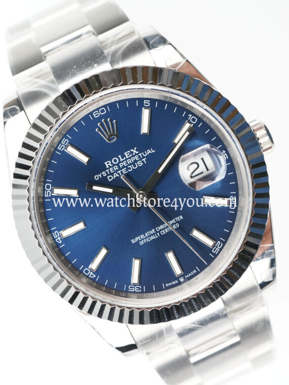 Rolex DateJust Blue Dial Fluted Oyster 41MM BP