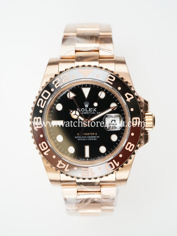 Rolex GMT Master II Rootbeer Oyster Rose Gold 40MM BP