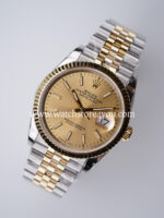 Rolex DateJust Champagne Dial Fluted Jubilee Bi Color Yellow Gold 36MM BP