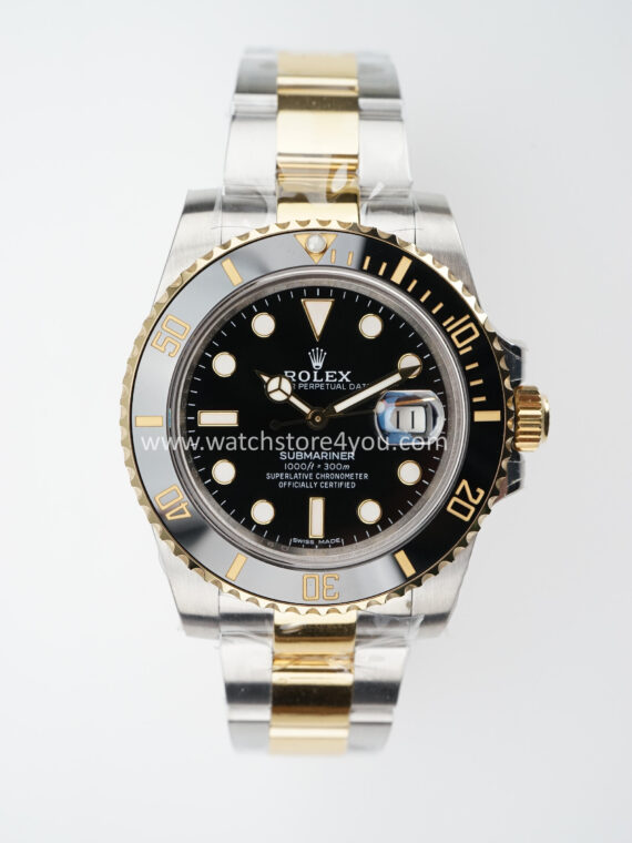 Rolex Submariner Black Bi Color Yellow Gold 40MM BP