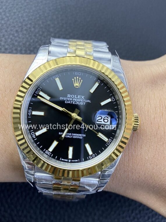 Rolex Datejust Black Jubilee Bi Color Yellow Gold 41MM VSF Factory