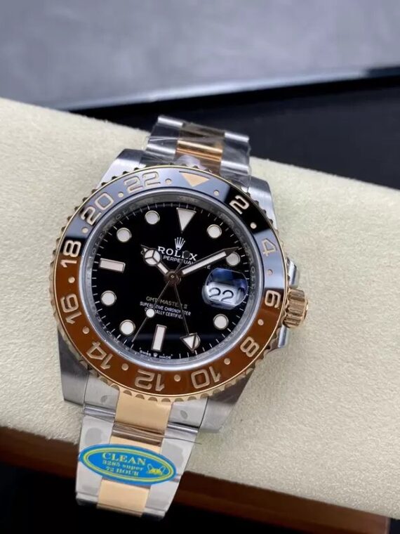 *NEW* 3285 Rolex GMT-Master II Rootbeer Bi Color Rose Gold 40MM Clean Factory