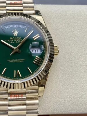 *Heavy Edition V4* Rolex Daydate Green Yellow Gold Tungsten Steel 40MM GM Factory