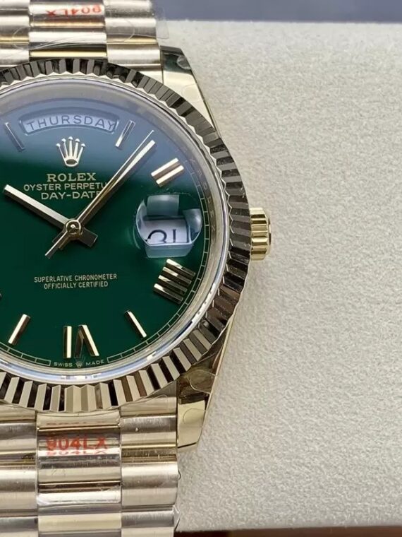 *Heavy Edition V4* Rolex Daydate Green Yellow Gold Tungsten Steel 40MM GM Factory