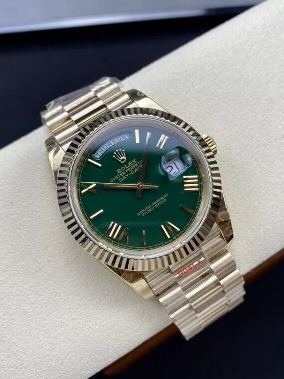 *Heavy Edition V4* Rolex Daydate Green Yellow Gold Tungsten Steel 40MM GM Factory