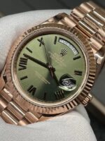 *Heavy Edition V4* Rolex Daydate Olive Green Rose Gold Tungsten Steel 40MM GM Factory