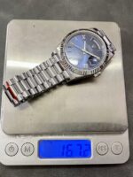 *Heavy Edition V4* Rolex Daydate Blue Roman White Gold Tungsten Steel 40MM GM Factory