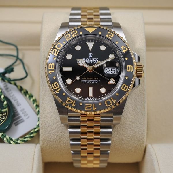 *NEW* 3285 Rolex GMT-Master II GRNR Bi Color Yellow Gold 40MM Clean Factory