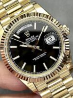 *Heavy Edition V4* Rolex Daydate Black Yellow Gold Tungsten Steel 40MM GM Factory