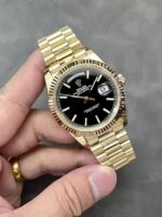 *Heavy Edition V4* Rolex Daydate Black Yellow Gold Tungsten Steel 40MM GM Factory