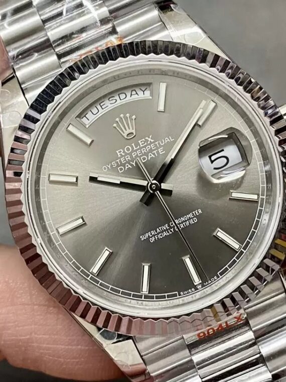 *Heavy Edition V4* Rolex Daydate Grey White Gold Tungsten Steel 40MM GM Factory