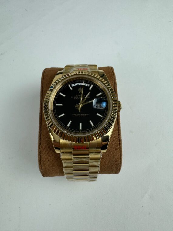 Rolex DayDate Black No Numeral Yellow Gold 40MM AAA