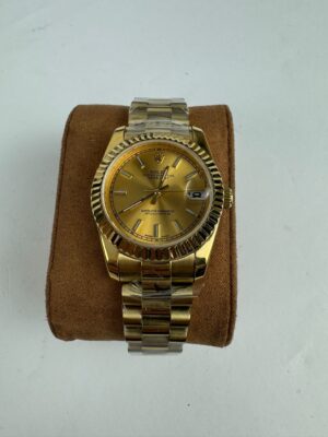 Rolex Lady Datejust Champagne Diamond Yellow Gold President 31MM AAA