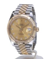 Rolex Datejust Champagne Diamond Bi Color Yellow Gold Jubilee 41MM AAA