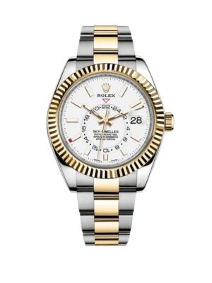 Rolex Sky-Dweller White Bi Color Yellow Gold 42MM AAA